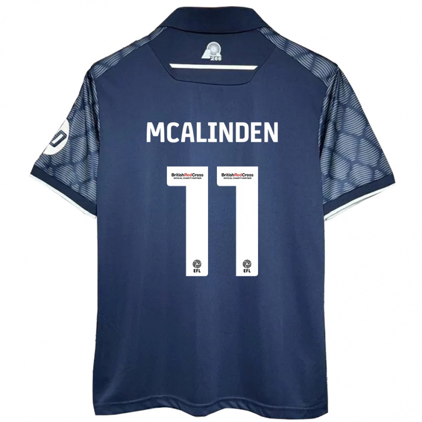 Homme Football Maillot Liam Mcalinden #11 Noir Tenues Extérieur 2024/25