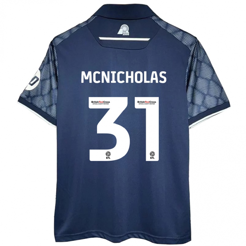 Homme Football Maillot Luke Mcnicholas #31 Noir Tenues Extérieur 2024/25