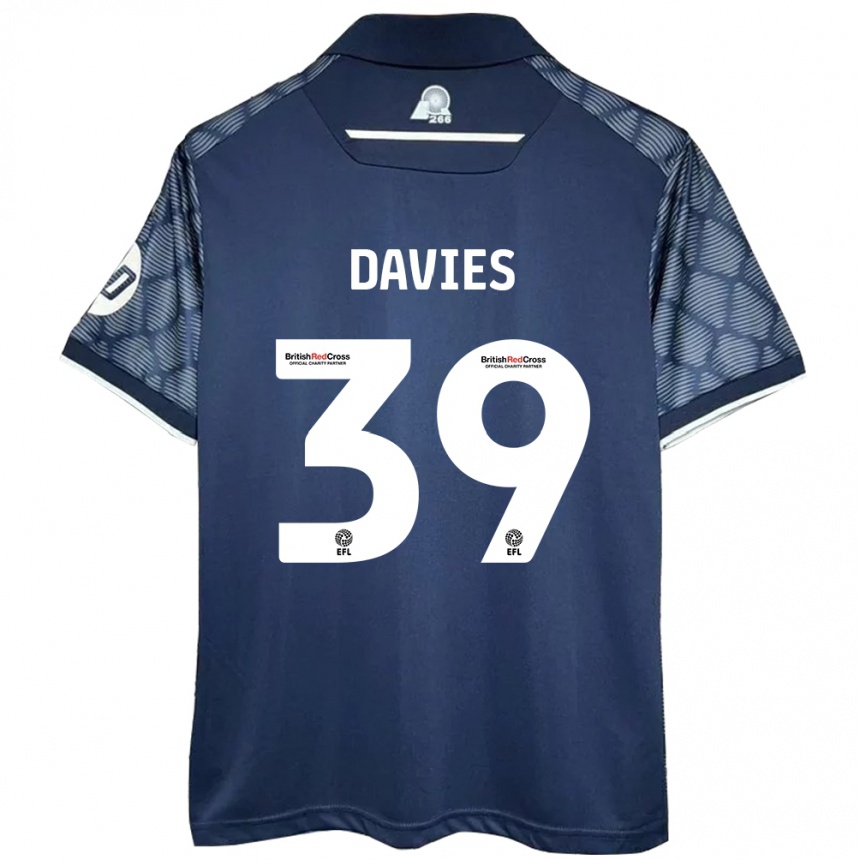 Homme Football Maillot Daniel Davies #39 Noir Tenues Extérieur 2024/25