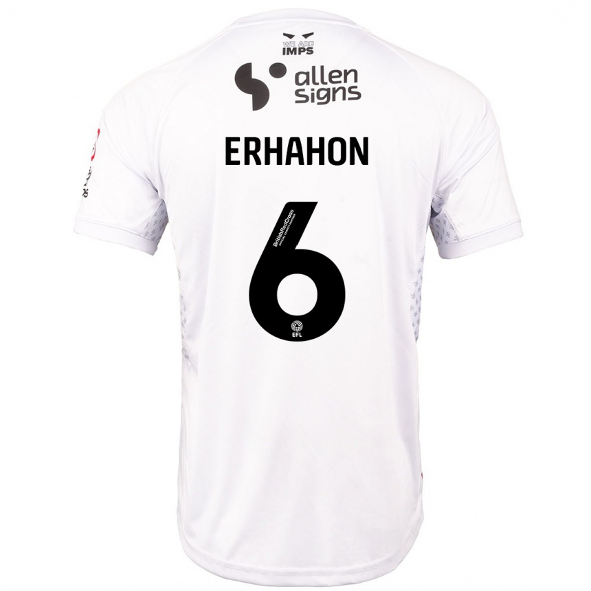 Homme Football Maillot Ethan Erhahon #6 Rouge Blanc Tenues Extérieur 2024/25