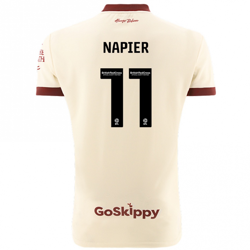 Homme Football Maillot Jamie-Lee Napier #11 Blanc Crème Tenues Extérieur 2024/25