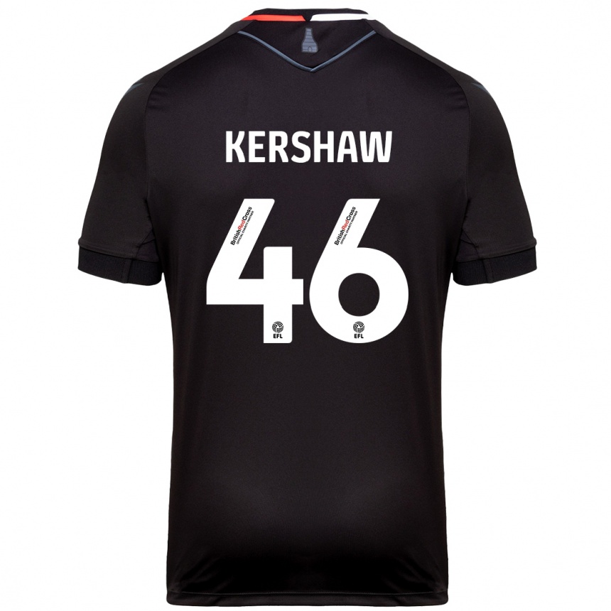 Homme Football Maillot Ben Kershaw #46 Noir Tenues Extérieur 2024/25