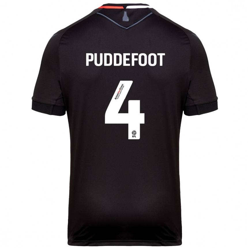 Homme Football Maillot Danielle Puddefoot #4 Noir Tenues Extérieur 2024/25