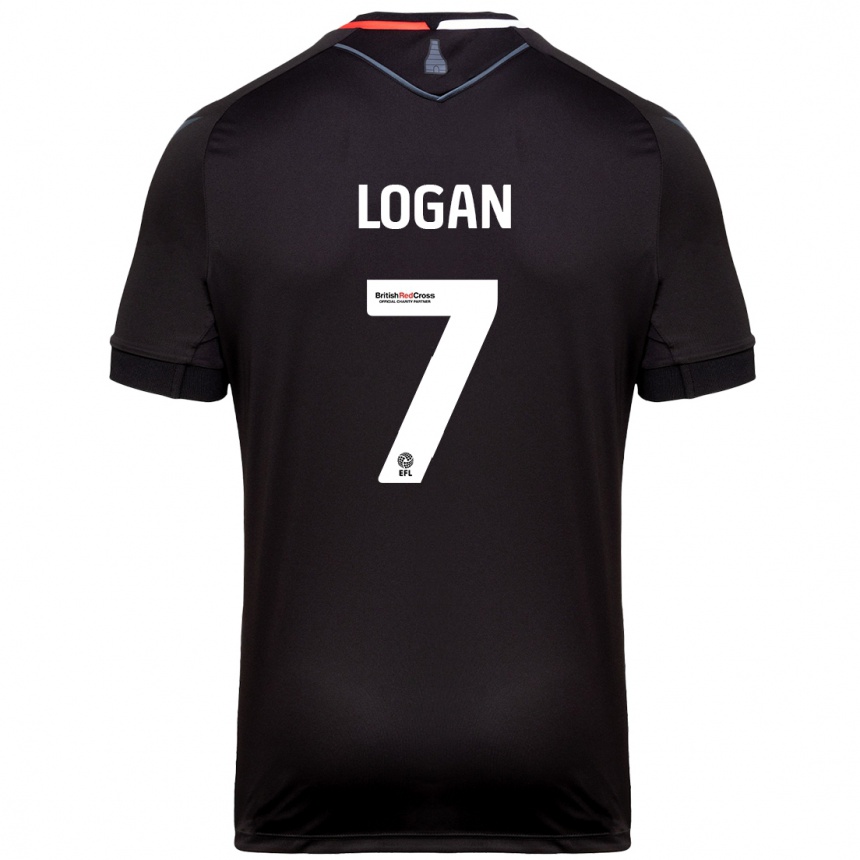 Homme Football Maillot Heidi Logan #7 Noir Tenues Extérieur 2024/25