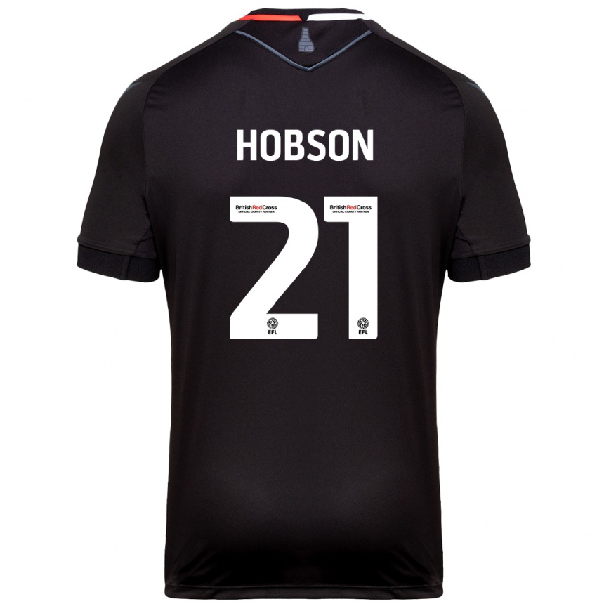 Homme Football Maillot Elizabeth Hobson #21 Noir Tenues Extérieur 2024/25