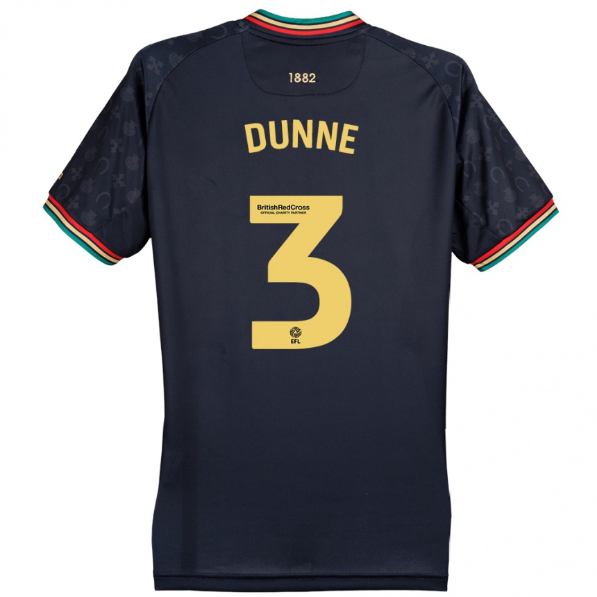 Homme Football Maillot Jimmy Dunne #3 Bleu Marine Foncé Tenues Extérieur 2024/25