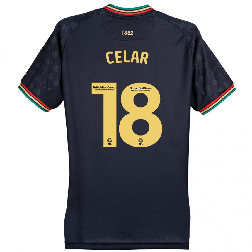 Homme Football Maillot Zan Celar #18 Bleu Marine Foncé Tenues Extérieur 2024/25