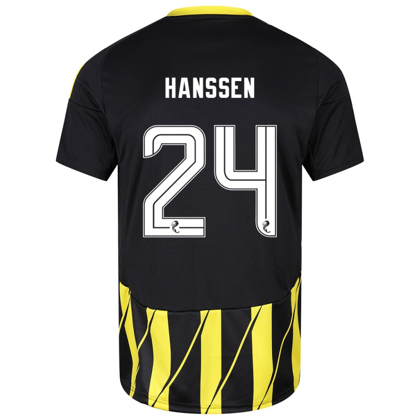 Homme Football Maillot Nadine Hanssen #24 Noir Jaune Tenues Extérieur 2024/25