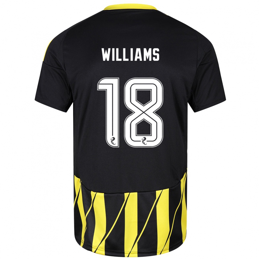 Homme Football Maillot Rhys Williams #18 Noir Jaune Tenues Extérieur 2024/25