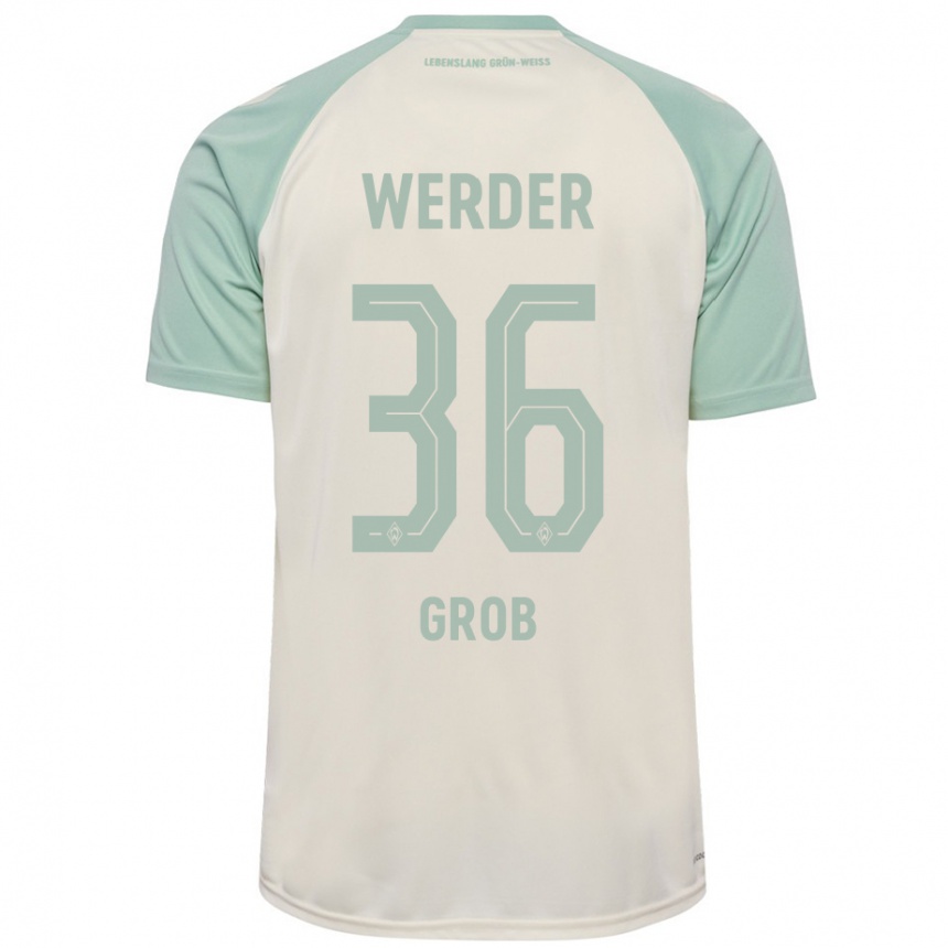 Homme Football Maillot Christian Groß #36 Blanc Cassé Vert Clair Tenues Extérieur 2024/25