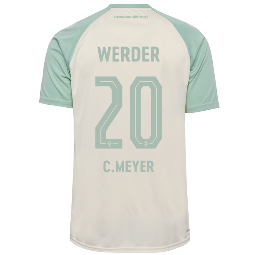 Homme Football Maillot Christin Meyer #20 Blanc Cassé Vert Clair Tenues Extérieur 2024/25