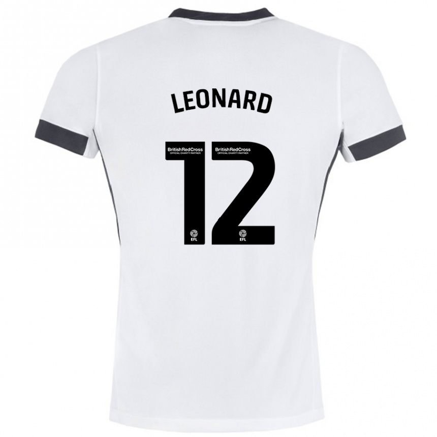 Homme Football Maillot Marc Leonard #12 Blanc Noir Tenues Extérieur 2024/25