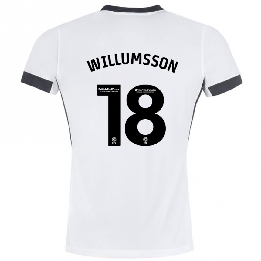 Homme Football Maillot Willum Thór Willumsson #18 Blanc Noir Tenues Extérieur 2024/25