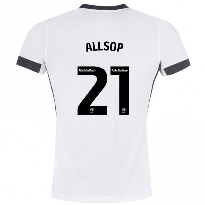 Homme Football Maillot Ryan Allsop #21 Blanc Noir Tenues Extérieur 2024/25