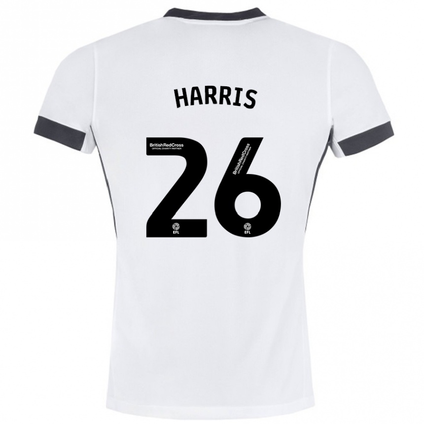 Homme Football Maillot Luke Harris #26 Blanc Noir Tenues Extérieur 2024/25