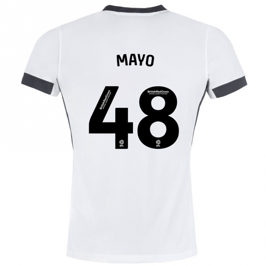 Homme Football Maillot Bradley Mayo #48 Blanc Noir Tenues Extérieur 2024/25