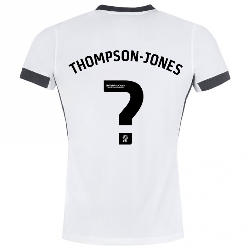 Homme Football Maillot Riquelme Thompson-Jones #0 Blanc Noir Tenues Extérieur 2024/25