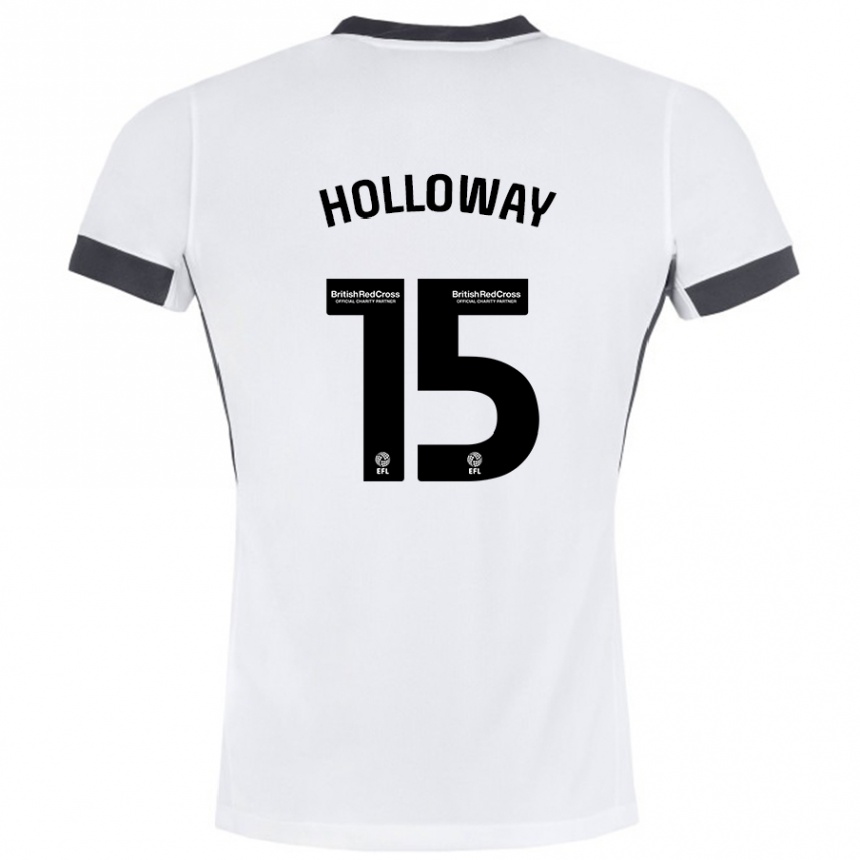 Homme Football Maillot Rebecca Holloway #15 Blanc Noir Tenues Extérieur 2024/25