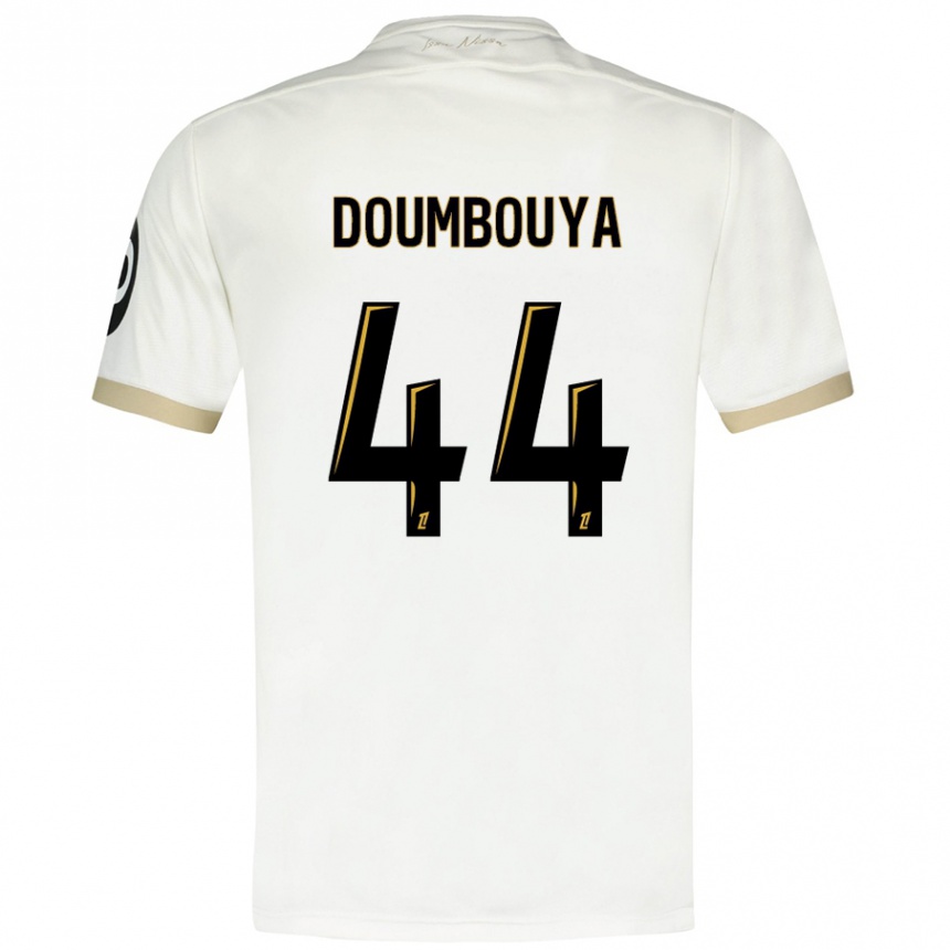 Homme Football Maillot Amidou Doumbouya #44 Blanc Doré Tenues Extérieur 2024/25