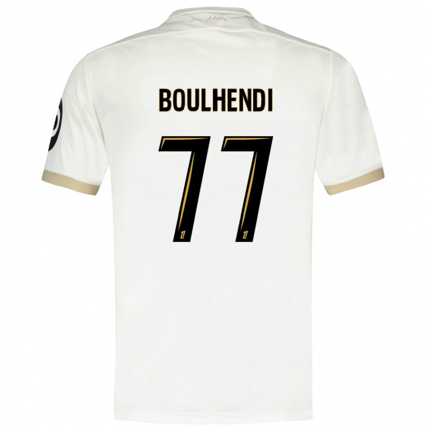 Homme Football Maillot Teddy Boulhendi #77 Blanc Doré Tenues Extérieur 2024/25