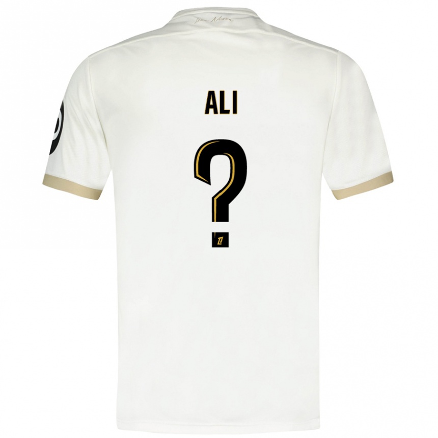 Homme Football Maillot Kéfren Ali #0 Blanc Doré Tenues Extérieur 2024/25