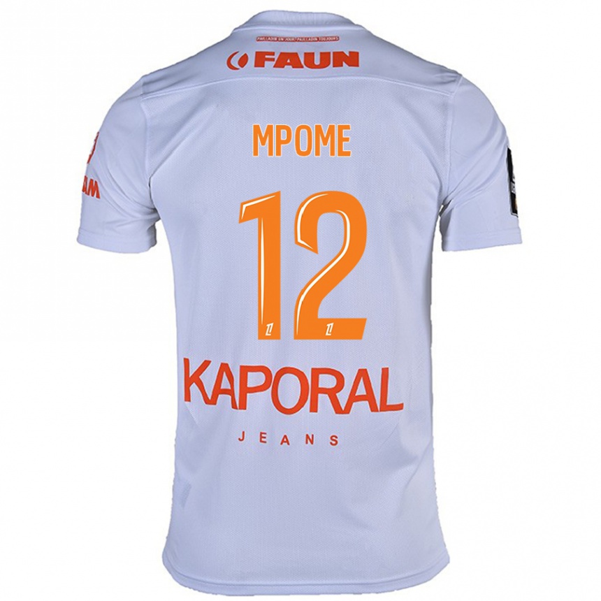 Homme Football Maillot Maelys Mpomé #12 Blanc Tenues Extérieur 2024/25