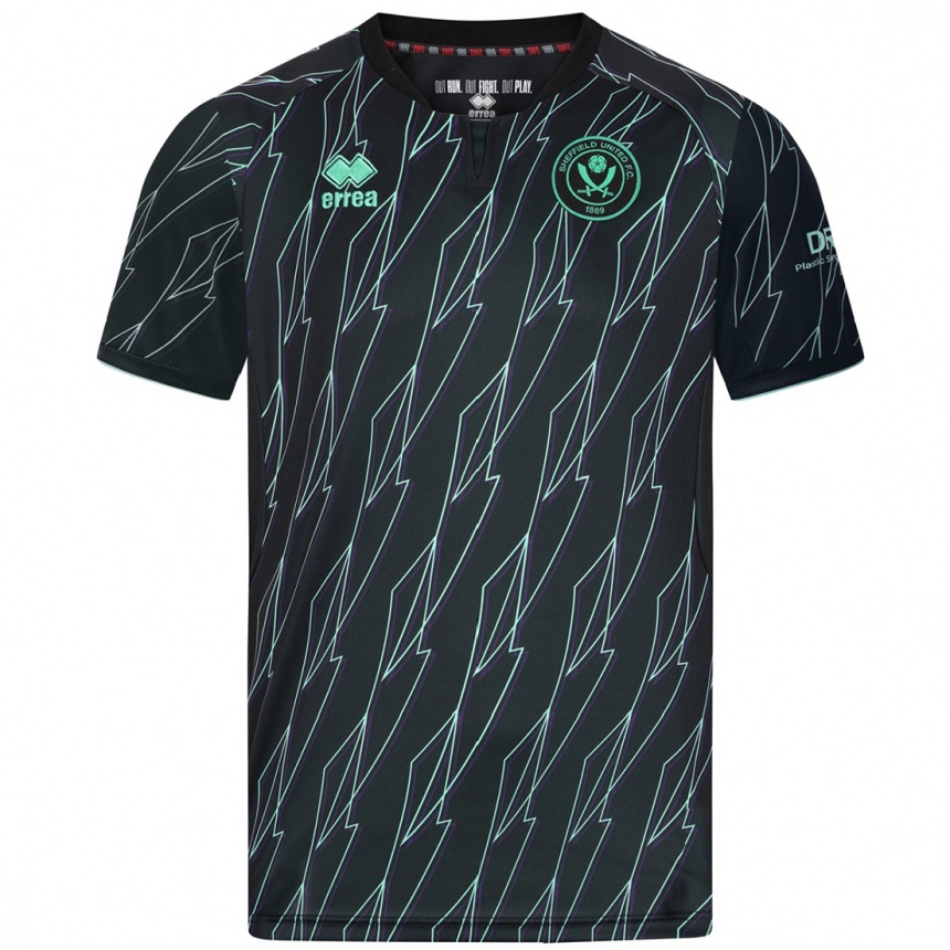 Homme Football Maillot Jordan Amissah #37 Noir Vert Tenues Extérieur 2024/25