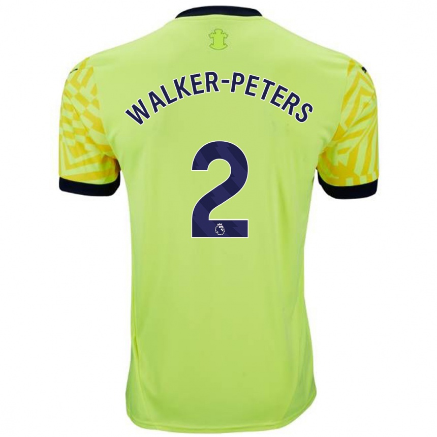 Homme Football Maillot Kyle Walker-Peters #2 Jaune Tenues Extérieur 2024/25