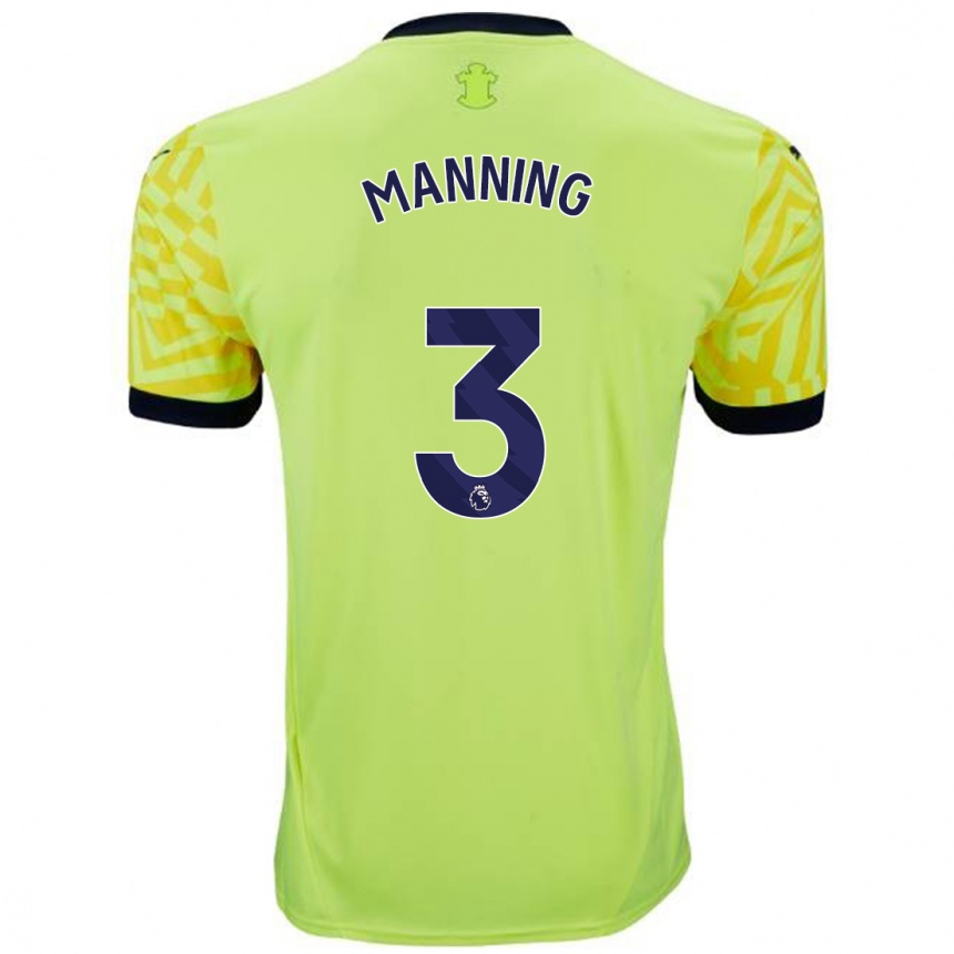 Homme Football Maillot Ryan Manning #3 Jaune Tenues Extérieur 2024/25