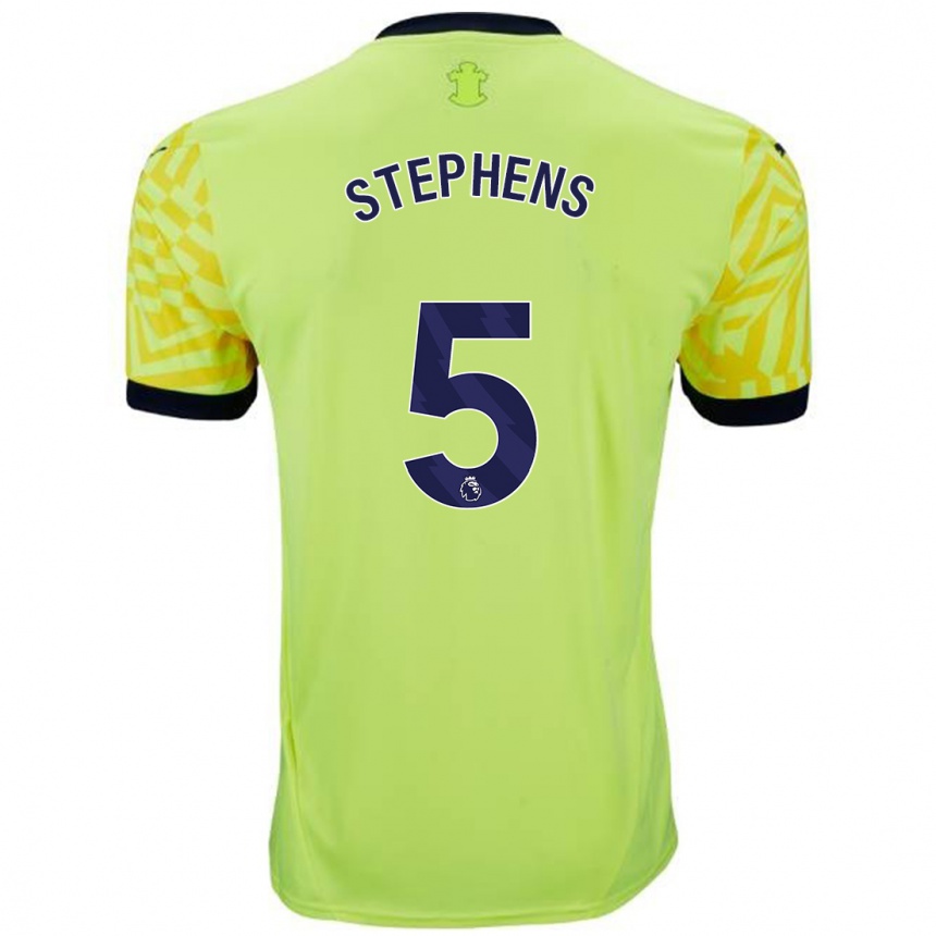 Homme Football Maillot Jack Stephens #5 Jaune Tenues Extérieur 2024/25