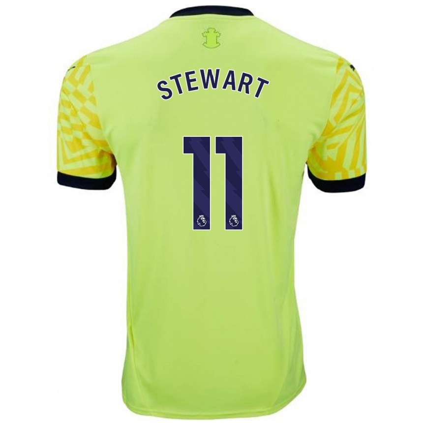 Homme Football Maillot Ross Stewart #11 Jaune Tenues Extérieur 2024/25