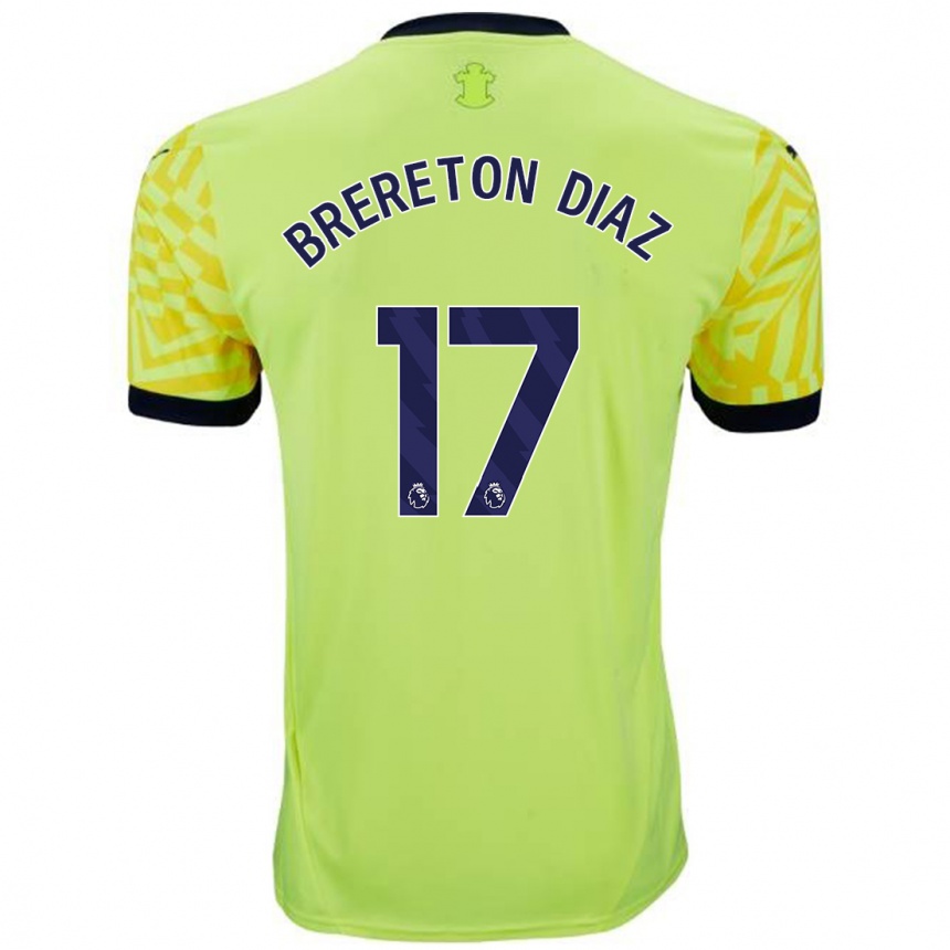 Homme Football Maillot Ben Brereton Díaz #17 Jaune Tenues Extérieur 2024/25