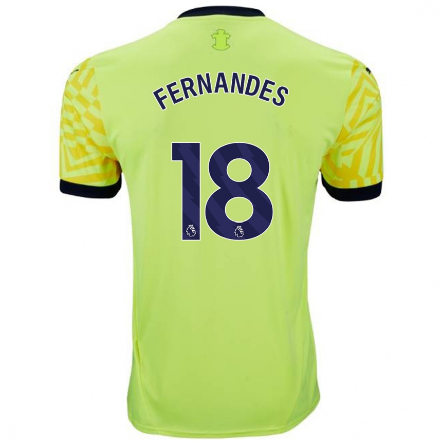 Homme Football Maillot Mateus Fernandes #18 Jaune Tenues Extérieur 2024/25