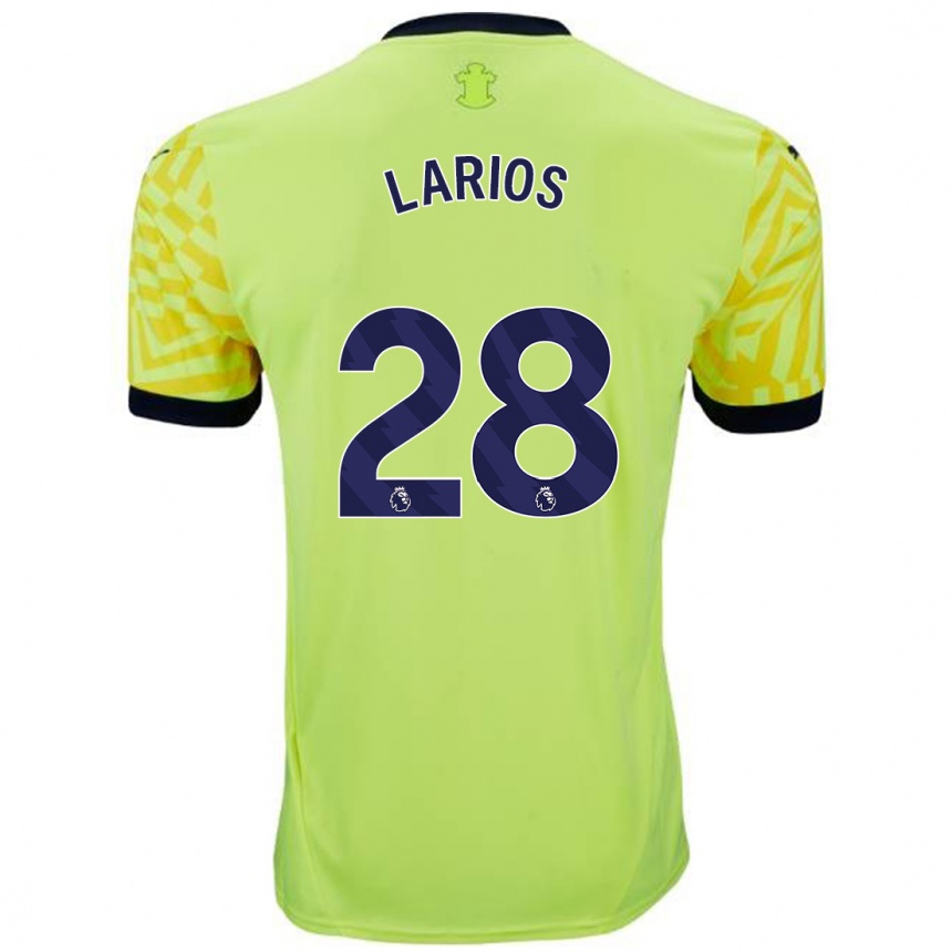 Homme Football Maillot Juan Larios #28 Jaune Tenues Extérieur 2024/25