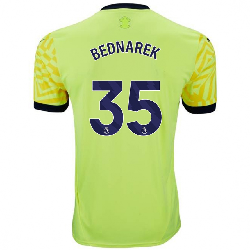 Homme Football Maillot Jan Bednarek #35 Jaune Tenues Extérieur 2024/25