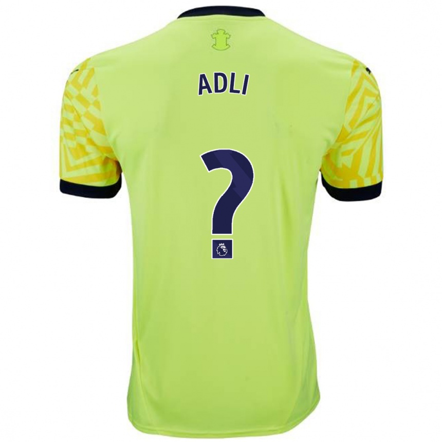 Homme Football Maillot Mohamed Adli #0 Jaune Tenues Extérieur 2024/25