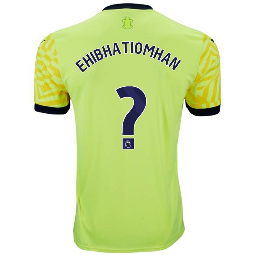 Homme Football Maillot Princewill Ehibhatiomhan #0 Jaune Tenues Extérieur 2024/25