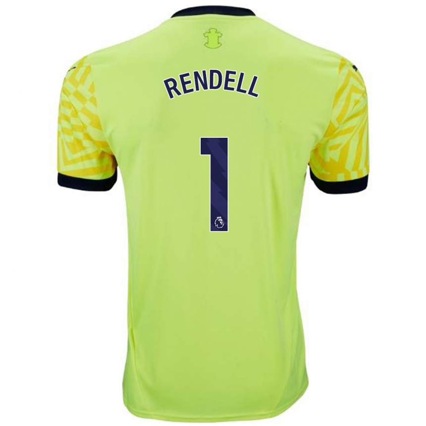 Homme Football Maillot Kayla Rendell #1 Jaune Tenues Extérieur 2024/25