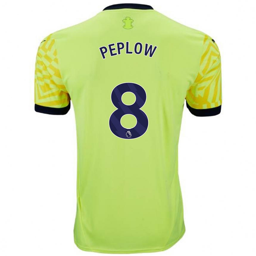 Homme Football Maillot Chloe Peplow #8 Jaune Tenues Extérieur 2024/25