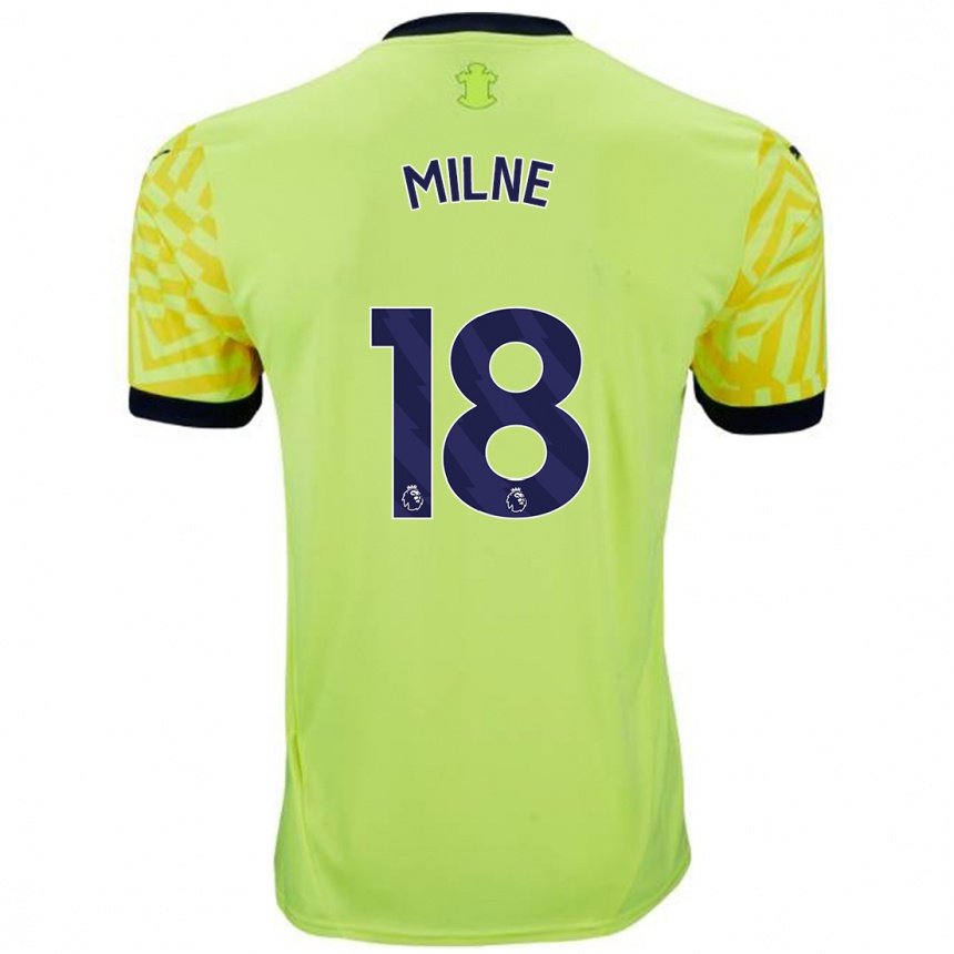 Homme Football Maillot Isabel Milne #18 Jaune Tenues Extérieur 2024/25