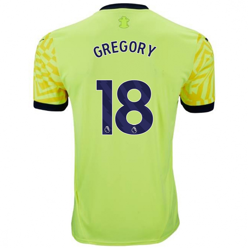 Homme Football Maillot Freya Gregory #18 Jaune Tenues Extérieur 2024/25