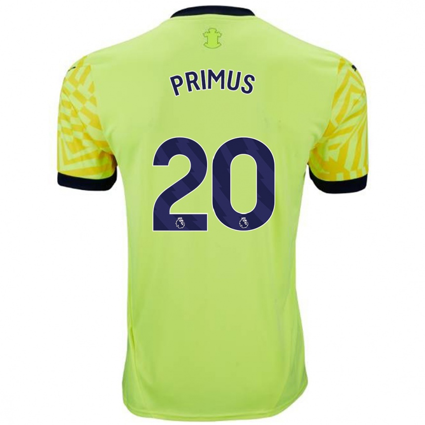 Homme Football Maillot Atlanta Primus #20 Jaune Tenues Extérieur 2024/25