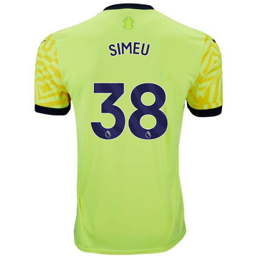 Homme Football Maillot Dynel Simeu #38 Jaune Tenues Extérieur 2024/25