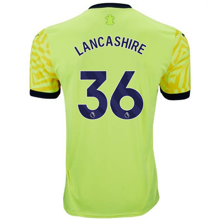 Homme Football Maillot Olly Lancashire #36 Jaune Tenues Extérieur 2024/25