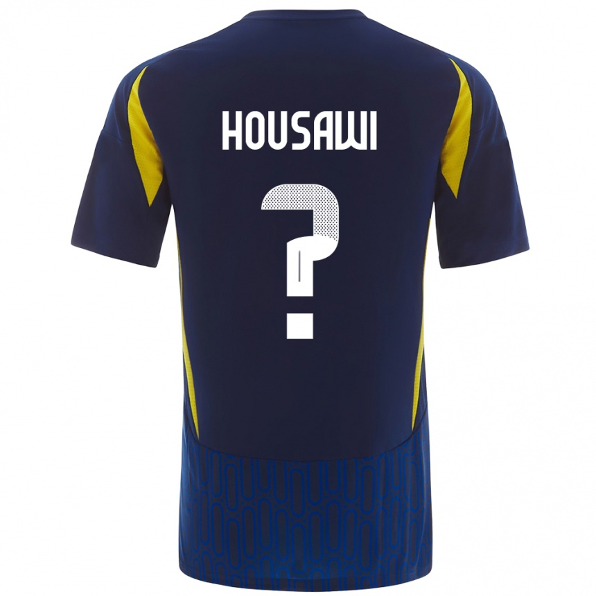 Homme Football Maillot Asser Housawi #0 Bleu Jaune Tenues Extérieur 2024/25