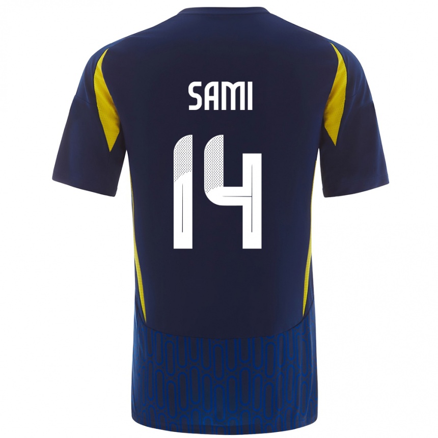 Homme Football Maillot Sami Al-Najei #14 Bleu Jaune Tenues Extérieur 2024/25