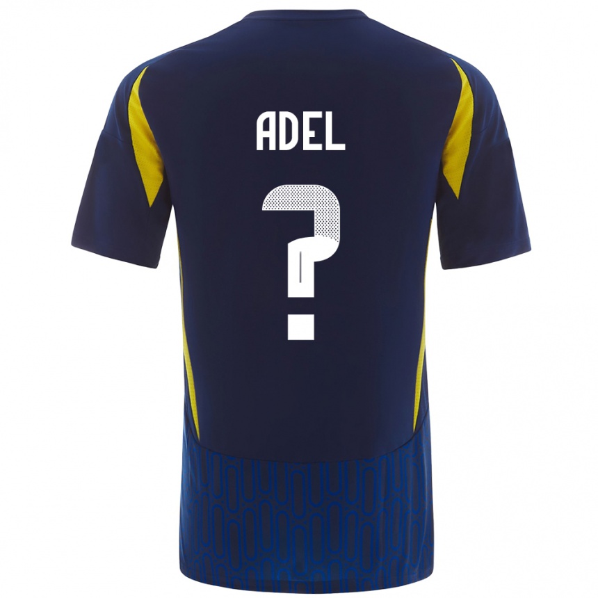 Homme Football Maillot Aida Adel #0 Bleu Jaune Tenues Extérieur 2024/25