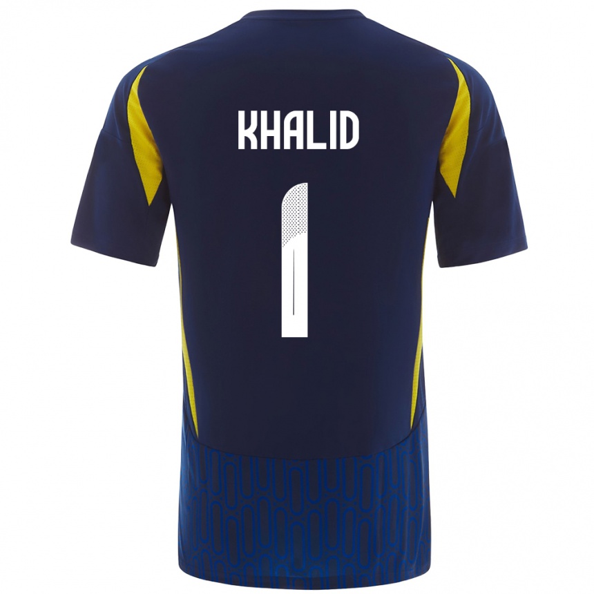 Homme Football Maillot Sara Khalid #1 Bleu Jaune Tenues Extérieur 2024/25