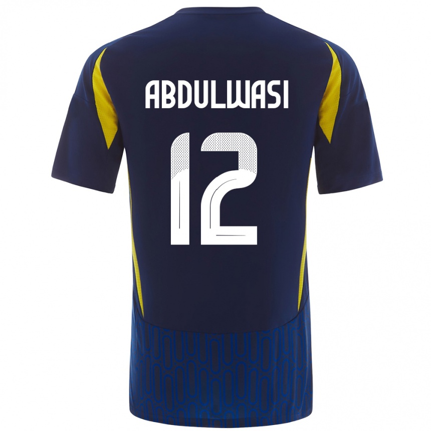 Homme Football Maillot Dalal Abdulwasi #12 Bleu Jaune Tenues Extérieur 2024/25