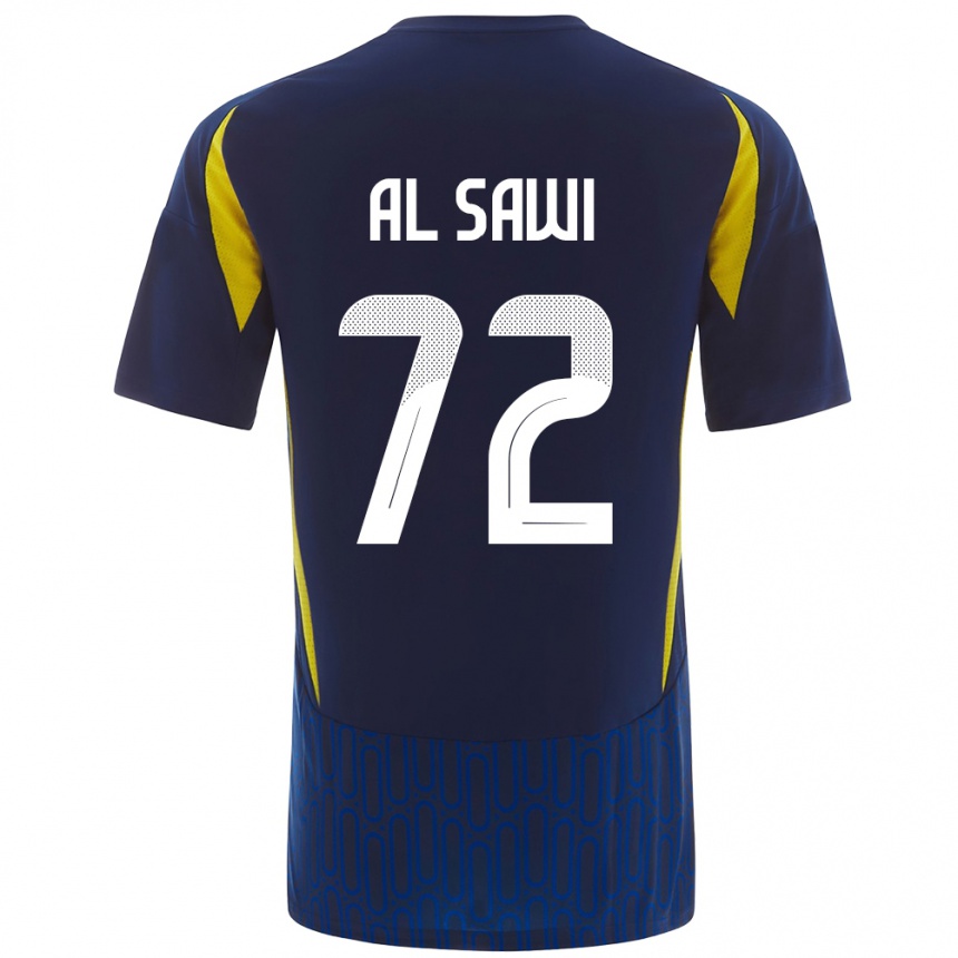 Homme Football Maillot Etaf Al-Sawi #72 Bleu Jaune Tenues Extérieur 2024/25